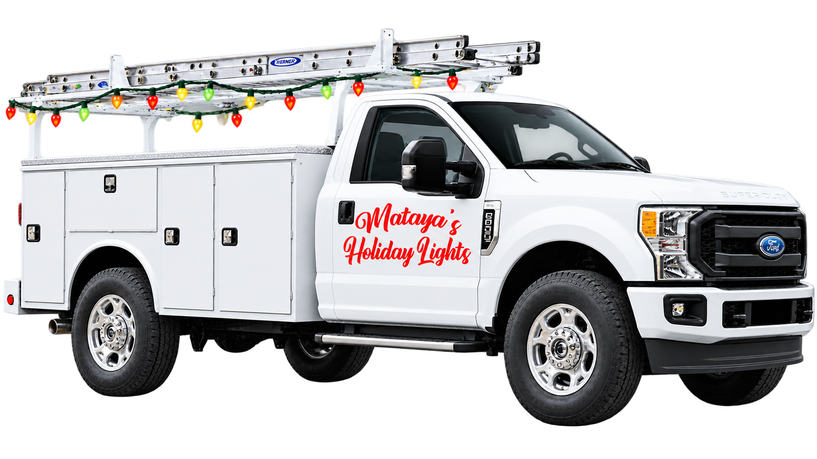 Mataya’s Holiday Lights service truck